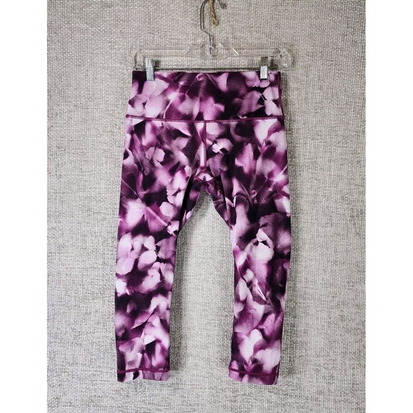 lululemon athletica Pants - Lululemon Wunder Under Crop Hi-Rise Womens 8 Blush Blossom Alpine Candy Pink